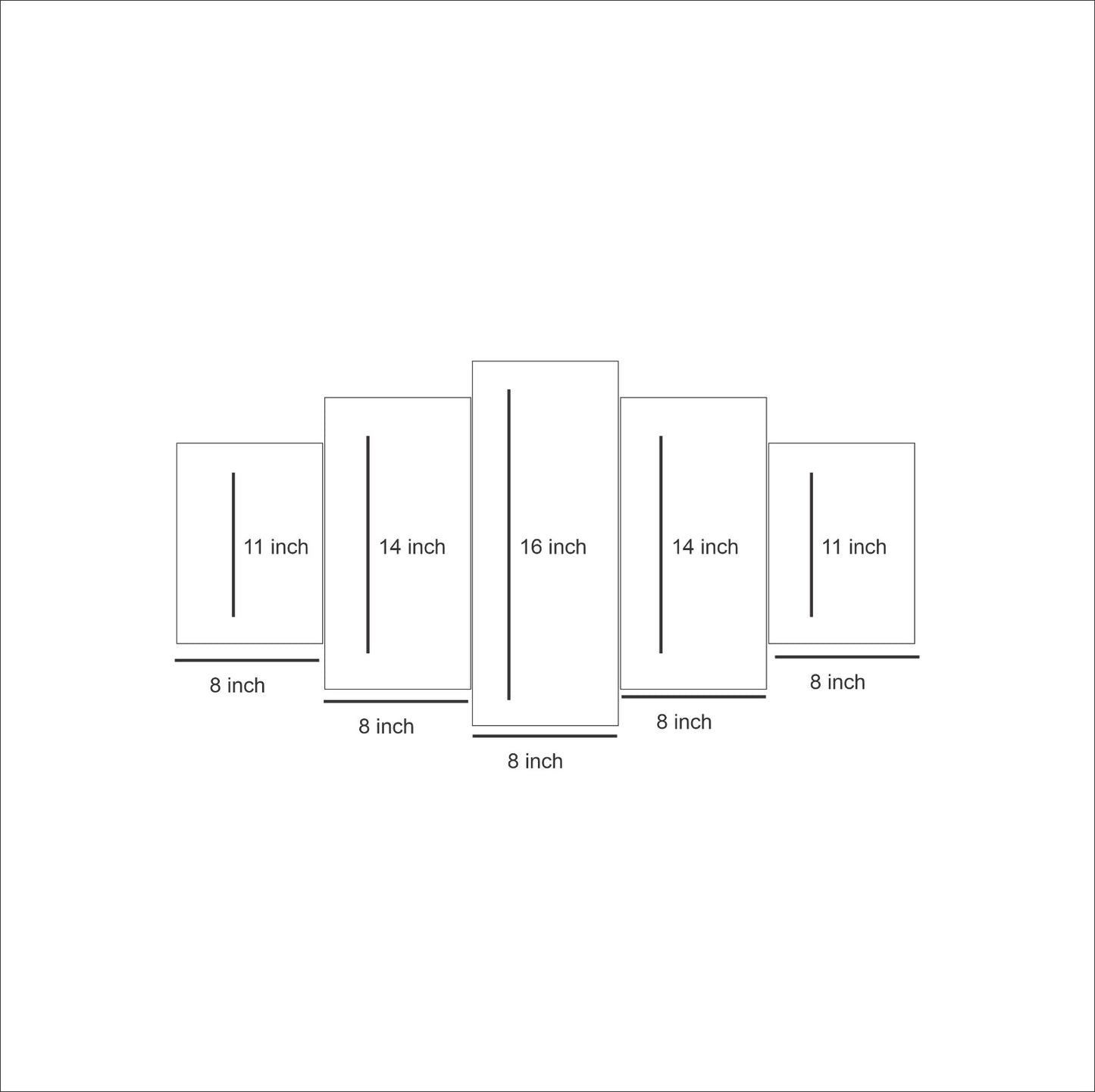 5 Piece Modular HD Printed Wall Frame