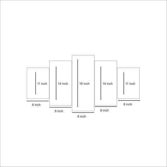 5 Piece Modular HD Printed Wall Frame
